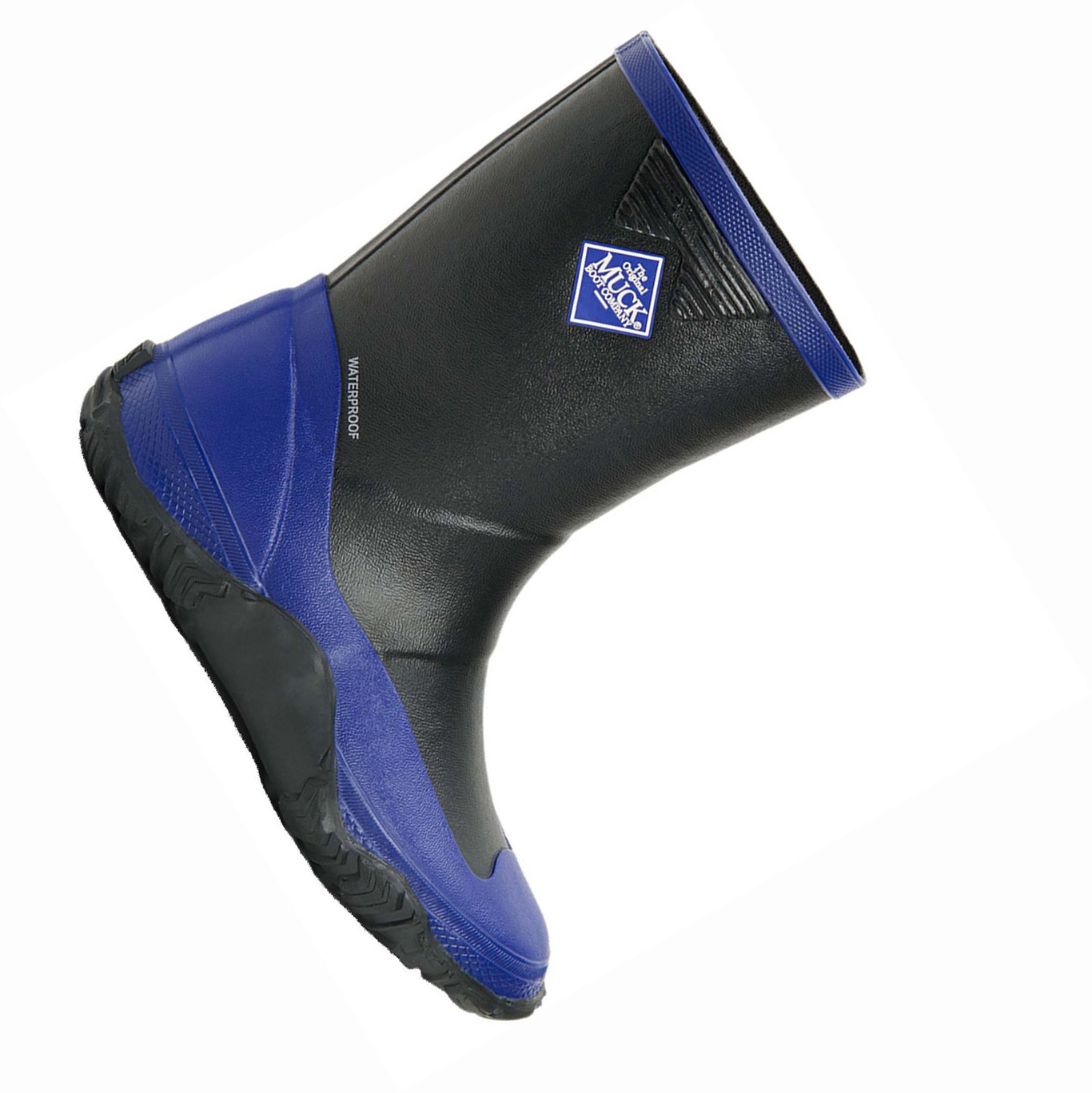 Kids' Muck Forager Rubber Boots Black Blue | HXFDKI-571