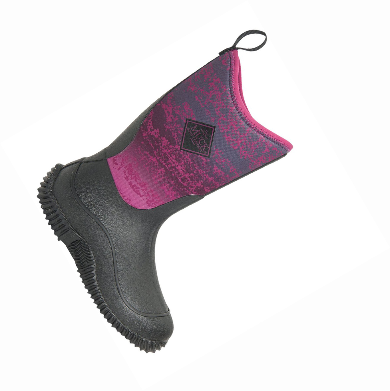 Kids' Muck Hale Rubber Boots Black Purple | MTSERY-293