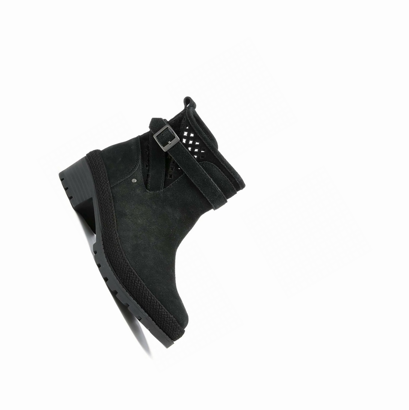 Women's Muck Liberty Perforated Leather Ankle Boots Black | QZTRYE-407