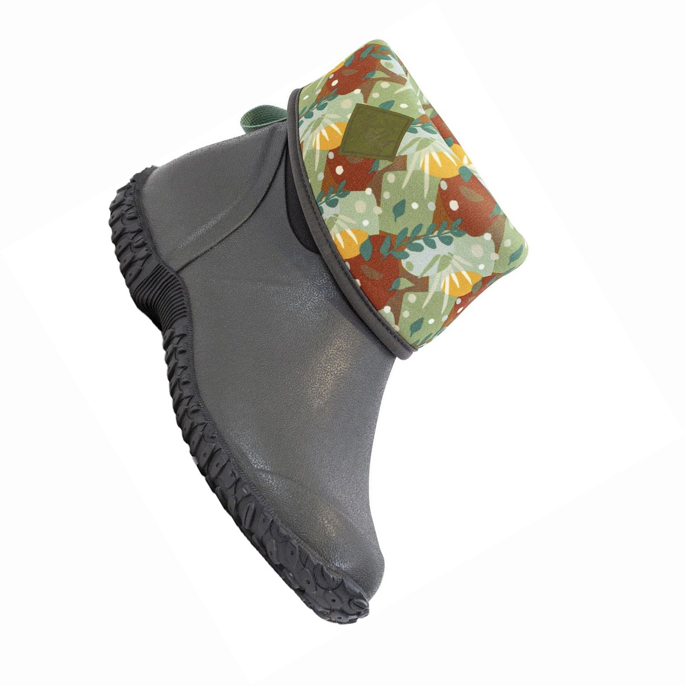 Women's Muck Muckster Rubber Boots Gray Floral | MQHSXG-519