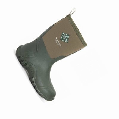 Men's Muck Edgewater Classic Short Boots Green | IXFVQH-698